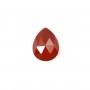 Red Agate faceted drop cabochon 8x10mm x 1pc