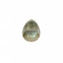Labradorite faceted drop cabochon 8x10mm x 1pc