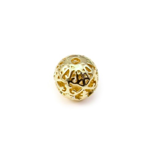  Openwork ball by "flash" Gold on brass 8mm x 1pc