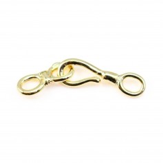  Clasp with hook by "flash" Gold on brass 6x28mm x 4pcs