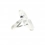 Adjustable ring for cabochon drop & triangle - Silver 925 x 1pc