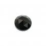 Round faceted Obsidian cabochon 10mm x 1pc