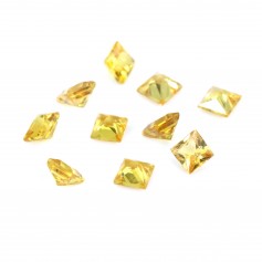 Set yellow sapphire, princess cut square 2-3mm x 1pc