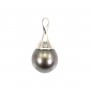 Pendant tahiti pearl & straling silver 925 10.3x23mmx 1pc