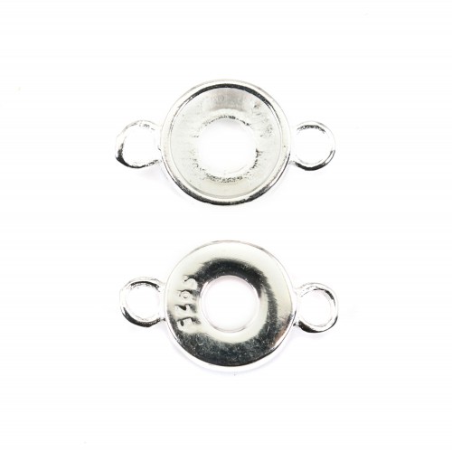 Abstandshalter für runden Cabochon 6mm - 925er Silber x 1Stk