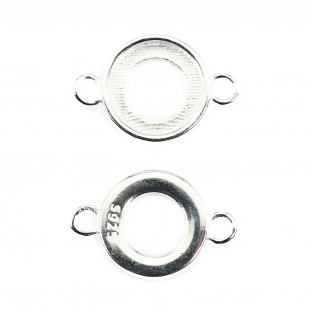 Abstandshalter für runden Cabochon 8mm - 925er Silber x 1Stk