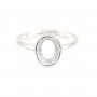 Adjustable ring for oval cabochon 6.4x8.5mm - Silver 925 x 1pc