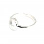Verstellbarer Ring für runden Cabochon 8mm - 925er Silber x 1Stk