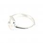 Verstellbarer Ring für quadratischen Cabochon 8mm - 925er Silber x 1Stk