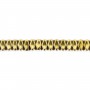 Hématite doré rondelle carré facetté 2x4mm x 40cm
