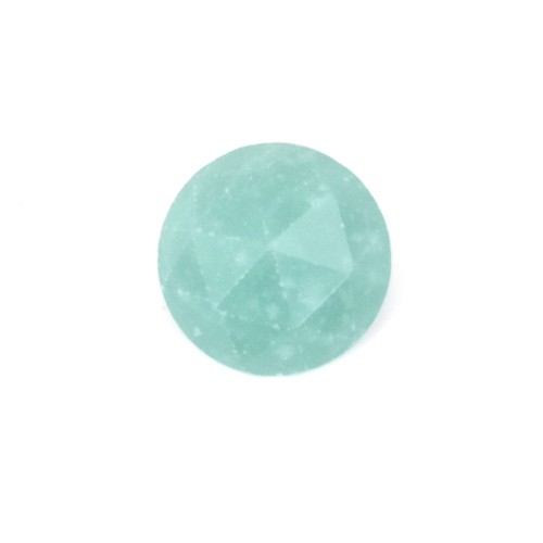 Round faceted Amazonite cabochon 10mm x 1pc
