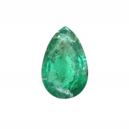 Smeraldo crimpato, a forma di pera 6x9mm x 1pc