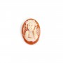 Cabochon Cameo Conque Karneol Oval Engel 10x14mm x 1pc