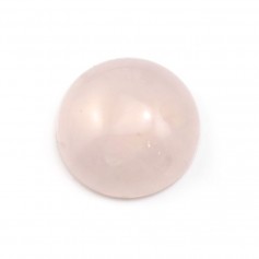 Cabochão redondo de quartzo rosa 14mm x 2pcs