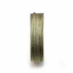 Fil polyester vert kaki irisé 1.5mm x 15m