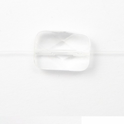 Cristal de roche Rectangle Facette 8x12mm x 2pcs