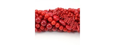 Red dyed sea bamboo